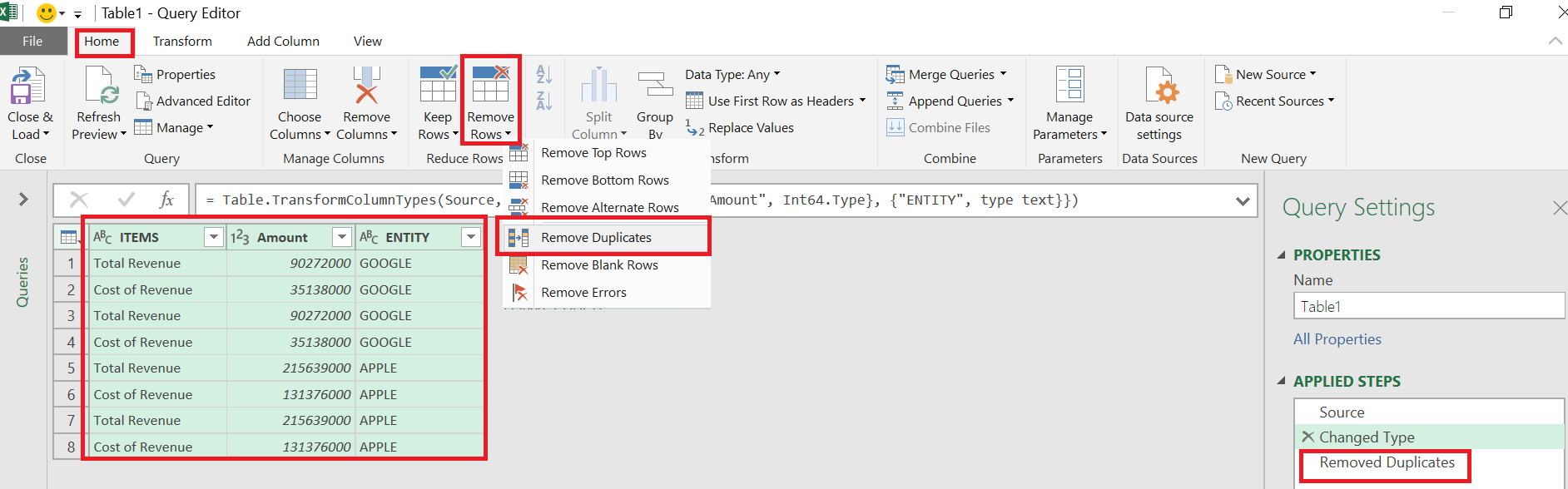 remove duplicate rows in excel for the mac